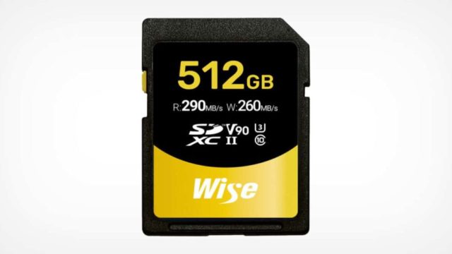 512GB  V90 UHS-II  SD卡上市台灣 Wise首發